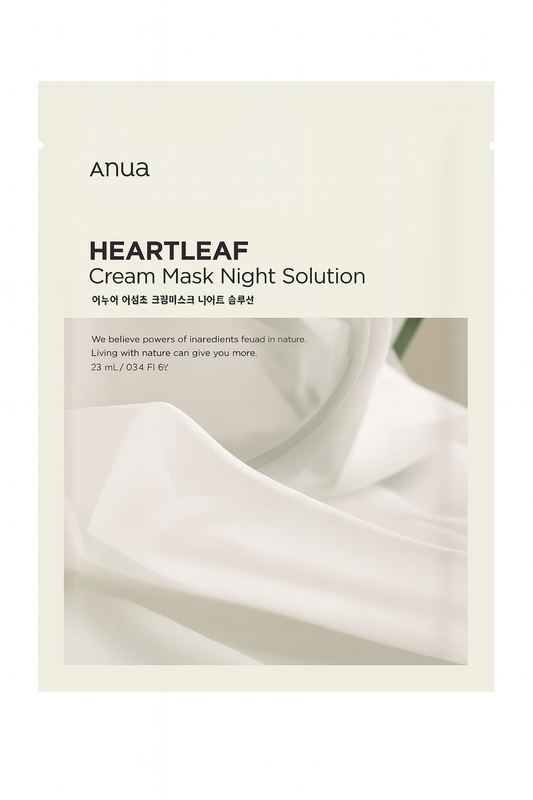 Masque crème de nuit Heartleaf – Anua